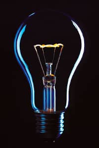 Photo of a light bulb